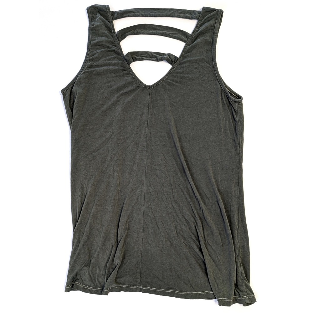 Nine Britton Womens XL Charcoal Gray Strappy Back Tulip Hem Tank Top KDR602994SF